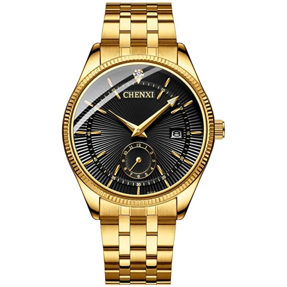Fanmis Men's Luxury Analog Quartz Gold Wrist Watches